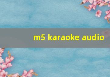 m5 karaoke audio